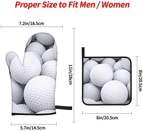 כדורי גולף תלת מימדיים דפוס חום עמידות בפני כפפות ותנור מחזיקי סיר