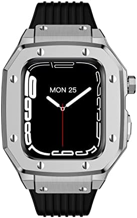 Texum for Apple Watch Series 7 45 ממ סגסוגת צפייה מארז 44 ממ 42 ממ מסגרת מתכת שינוי אביזרים ערכת ערכת Iwatch Series 7 6 5 4 SE כיסוי