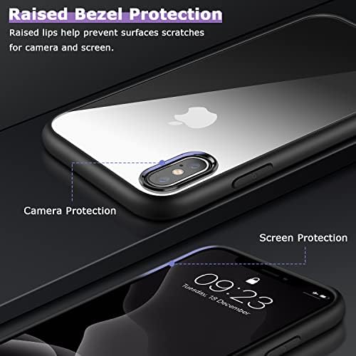 Amizee תואם ל- iPhone XS Max Case Non-heelwarding Crystal Back Back Cover Cover Cover Cover Thance Thine for iPhone XS Max