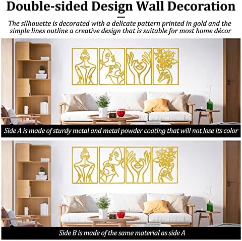 אמנות קיר מתכת מינימליסטית מינימליסטית - עיצוב אמנות קיר גוף - עיצוב מקורי עיצוב מקורי מופשט הדפסי קיר אמנות לחדר השינה למטבח סלון בחדר