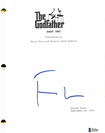 פרנסיס פורד קופולה חתום על חתימה הסנדק תסריט הסרט המלא עם אימות בקט באס - אפוקליפסה עכשיו, דרקולה של בראם סטרוקר, הזרים, השיחה, דג רמבל