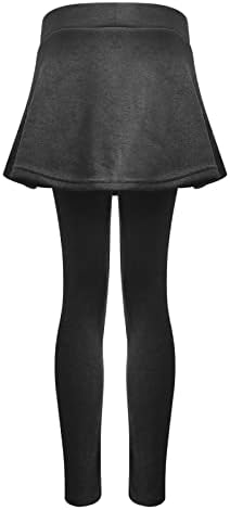 חצאית חותלות חמה של נשים, מזויפת 2 חלקים פליס עבה חותלות דקיקות עם פרפר פרפר מודפס חצאיות טוטו