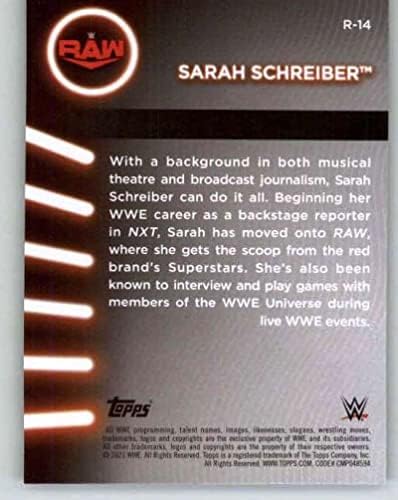2021 Topps WWE מחלקת נשים סגל R-14 שרה שרייבר כרטיס מסחר בהיאבקות