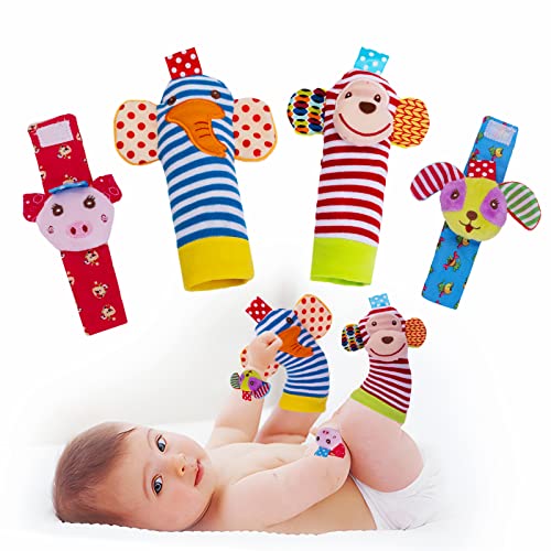 פדוניז 4 יחידים רכים לתינוק רך שורש כף יד גרבי כף רגל גרביים סט גרביים מצוירים לתינוקות קטיפה של בעלי חיים צעצועי תינוקות ממולאים מתנת