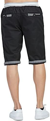 מכנסיים קצרים של יום שני של מכנסיים קצרים קלאסיים קלאסיים בקיץ חוף קיץ עם מותניים אלסטיים וכיסים