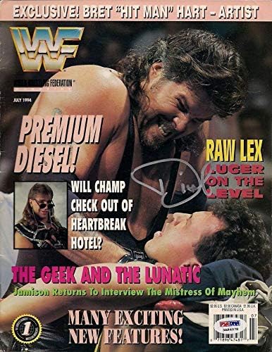Kevn Nash Diesel חתום ביולי 1994 מגזין WWF PSA/DNA COA WWE אגדה חתימה - כרטיסי היאבקות חתימה