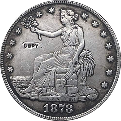 1878 שניות מטבע סחר מטבע עותק מתנות מתנות