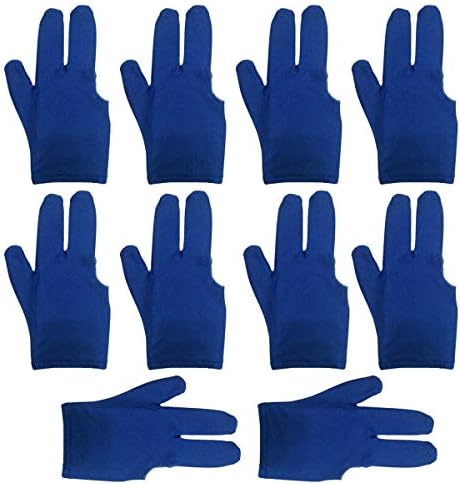 Lasenersm 10 חתיכות כפפות ביליארד 3 כפפות ביליארד אצבעות כפפות בריכה כפפות 3 אצבעות מראות כפפות כפפות סנוקר ללבוש ביד ימין או שמאל לגברים