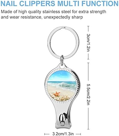 Sumer Beach Beach Clipper Nail Clipper אישיות אישית חותך אולטרה חריף אצבעות חריפות עם מחזיק מפתחות