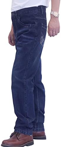 מכנסי Bocomal fr לגברים ג'ינס עמיד בפני ג'ינס כבד מכנסי עבודה נשטפים