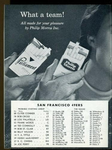 1958 SAN FRANCISCO 49ERS נגד תוכנית ניו יורק ענקים 8/17 NMT 36394B10 - תוכניות NFL