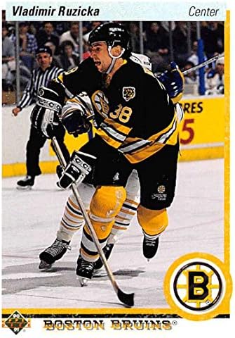 1990-91 הסיפון העליון 1991 הוקי וריאציה הולוגרמה 538 VLADIMIR RUZICKA RC טירון כרטיס בוסטון ברוינס רשמי מסחר NHL מהמהדורה המובילה של