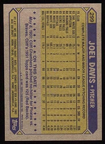 1987 Topps 299 Joel Davis Chicago White Sox NM/MT White Sox