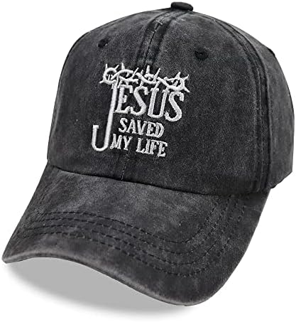 מנש האט ישוע הציל את חיי יוניסקס למבוגרים מתכווננים כובע אבא
