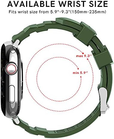 Nechegi תואם לפס Apple Watch 41 ממ 40 ממ 38 ממ גברים, רצועת ספורט נושמת ספורט רך רצועת רצועת סיליקון לסדרה Apple Watch 7 6 5 4 3 2 1 SE
