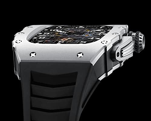 מארז סגסוגת אלומיניום של Trdybsk ללהקת Apple Watch 44 ממ 45 ממ רצועת פלואורובבר לסדרת IWatch 7 6 5 4 SE אביזרי שינוי DIY