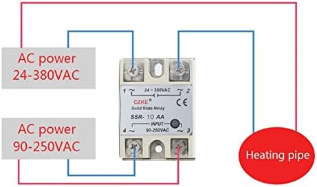 EKSIL ממסר מצב מוצק SSR 10AA 25AA 40AA בקרת AC AC מעטפת לבנה שלב יחיד ללא כיסוי פלסטיק כניסה AC 90-250V