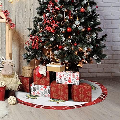 חצאית עץ חג המולד של פתית שלג, מחצלת עץ חג המולד משובצת חג המולד, חצאית עץ חורף 30 x30 לקישטור מסיבות חג עיצוב בית השנה החדשה בחורף