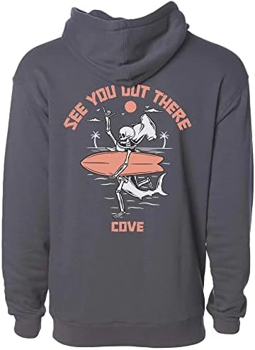 Cove USA ארהב קפוצ'ונים גרפיים פרימיום - סווטשירטים גרפיים משקל כבד משקל כבד - קפוצ'ון משיכה לגברים ונשים