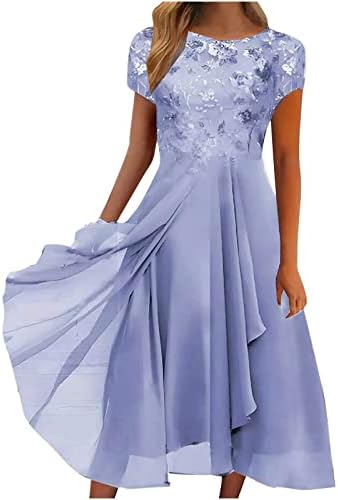 בגדי קיץ לנשים 2023 מקסי שמלת שרוול קצר חתונת אורח חוף בוהו שמלות קיץ שמלות ערב