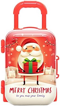 Hhmei חג המולד מיני מזוודה חמוד מצמד קטן עגלה קופסת תכשיטים תיבת כתיבה לילדים קופסת חג המולד קנדי ​​קופסה sgcabiwyxcntdl