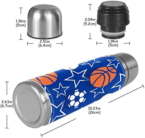גביע תרמוס טמוס נייד בקבוק ואקום מבודד הוכחת דליפה וניתן לשפוך ניתן להשתמש במשקאות קרים וחמים כדורסל וכדור טניס
