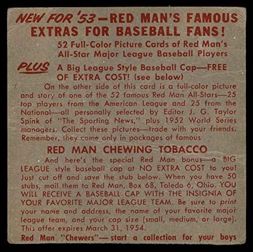 1953 איש אדום מספר 1 NL X CHUCK DRESSEN BROOKLYN DODGERS FAIR DODGERS