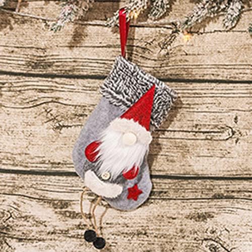 גרבי חג המולד גרביים גדולות דמות קלאסית גרב חג המולד תיק ממתקים קישוטים לחג המולד מתנה תליון לחתולים לחתולים