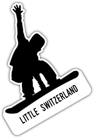 שוויץ שוויץ הקטנה ויסקונסין סקי הרפתקאות מזכרת עיצוב לוח מגנט מקרר 4 אינץ '