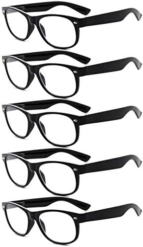 כוורן קלאסי 80 של קריאת משקפיים לנשים 5 זוגות קוראים + 2.50
