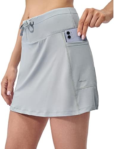 חצאית טניס אתלטית של מלו -נשים - גולף גולף מותניים גבוה חצאיות המריצות אימון מזדמן 4 כיסים